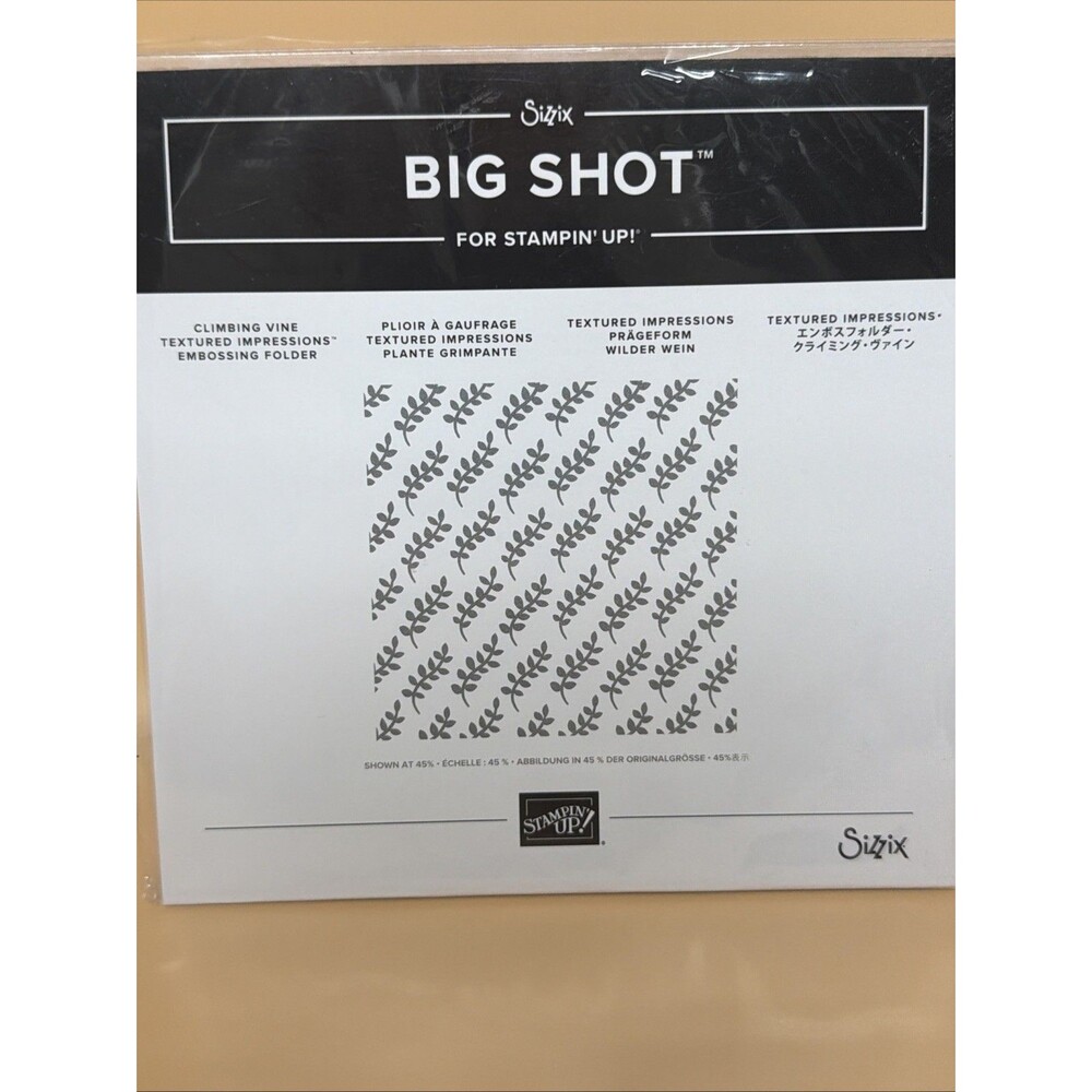 CLIMBING VINE Embossing Folder Stampin Up New  Big Shot Sizzix Background